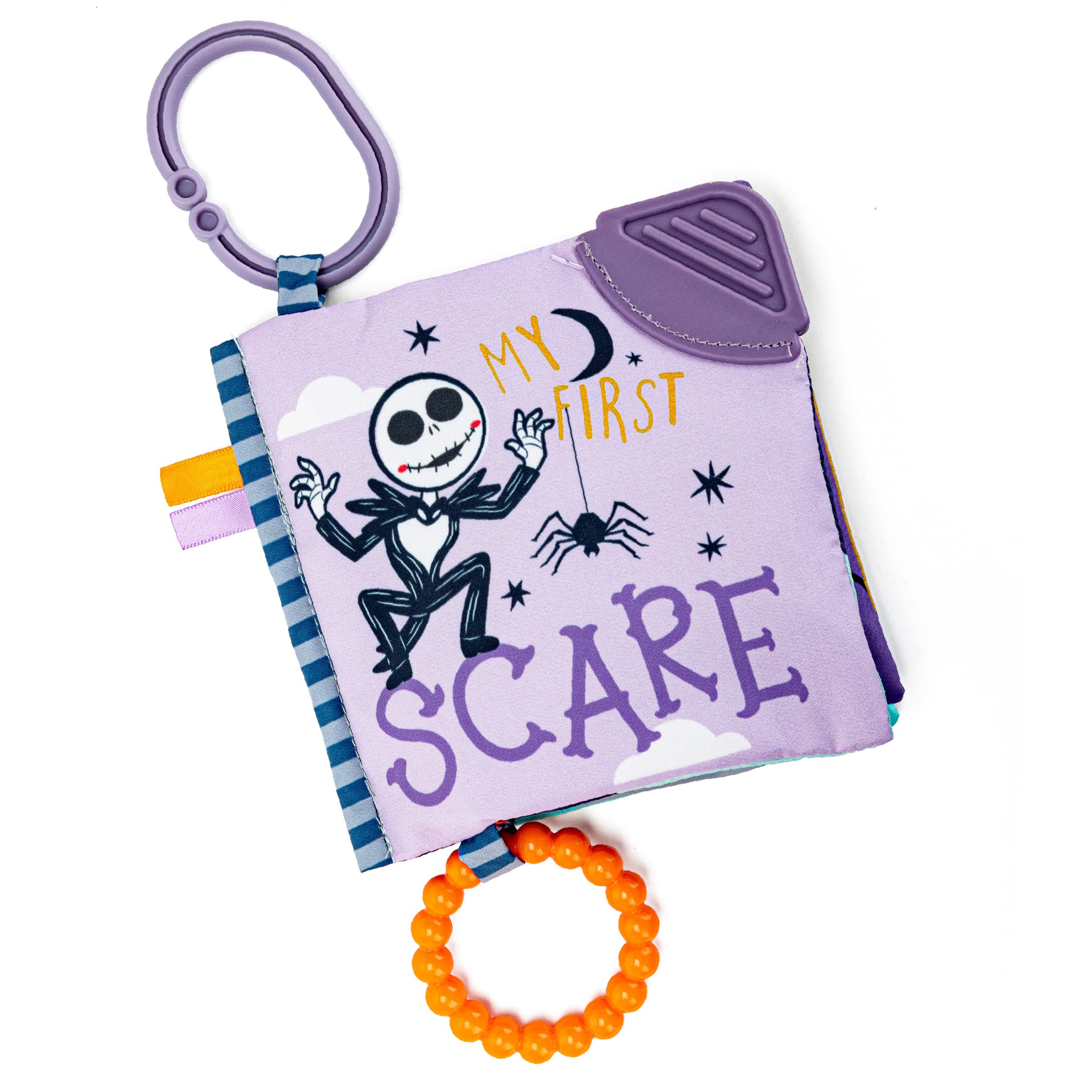 Kids Preferred Nightmare Before Christmas My First Scare soft book cover highlights tactile fabrics for baby exploration