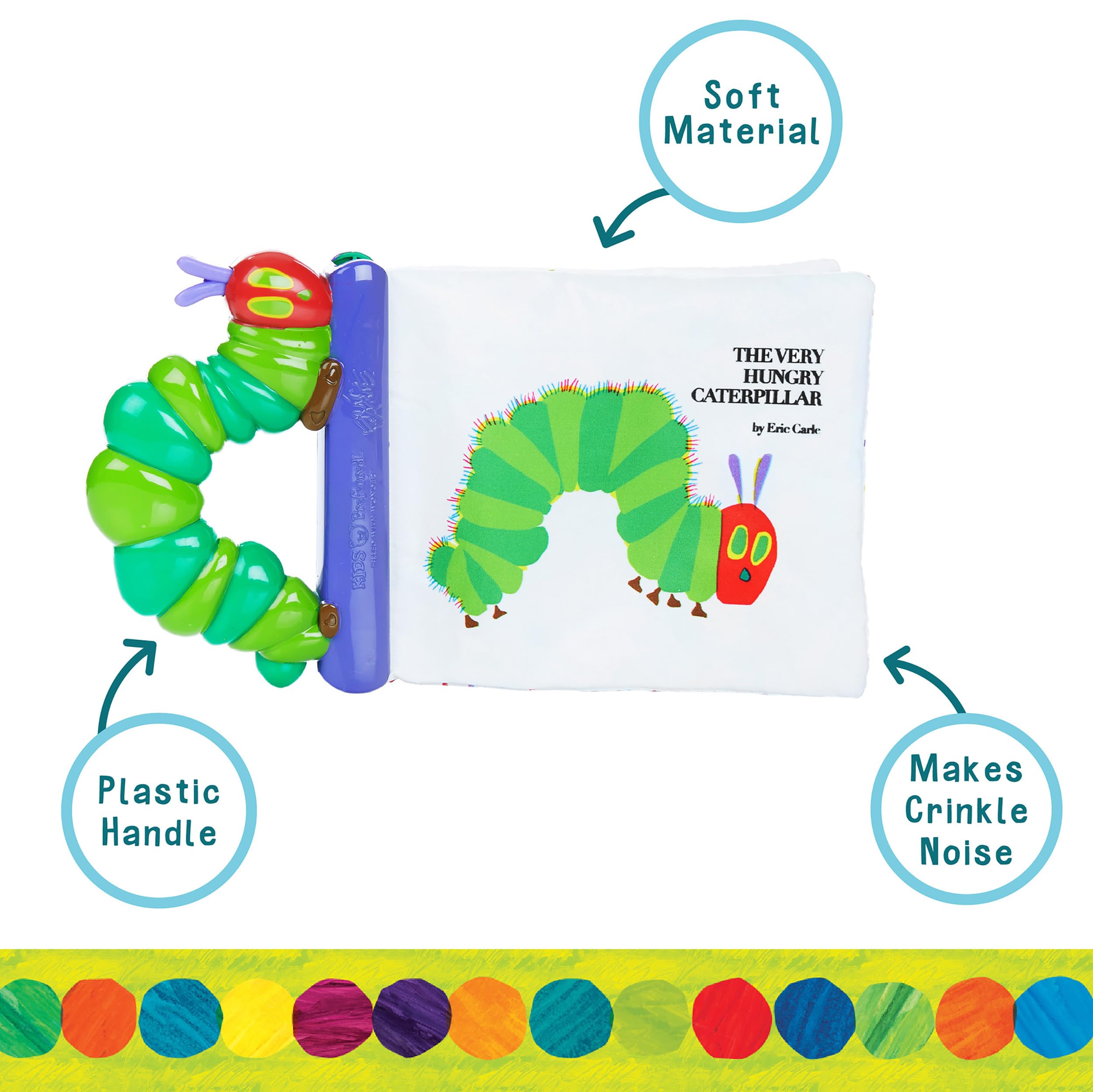 Kids Preferred caterpillar teether book with soft pages is ideal for car trips