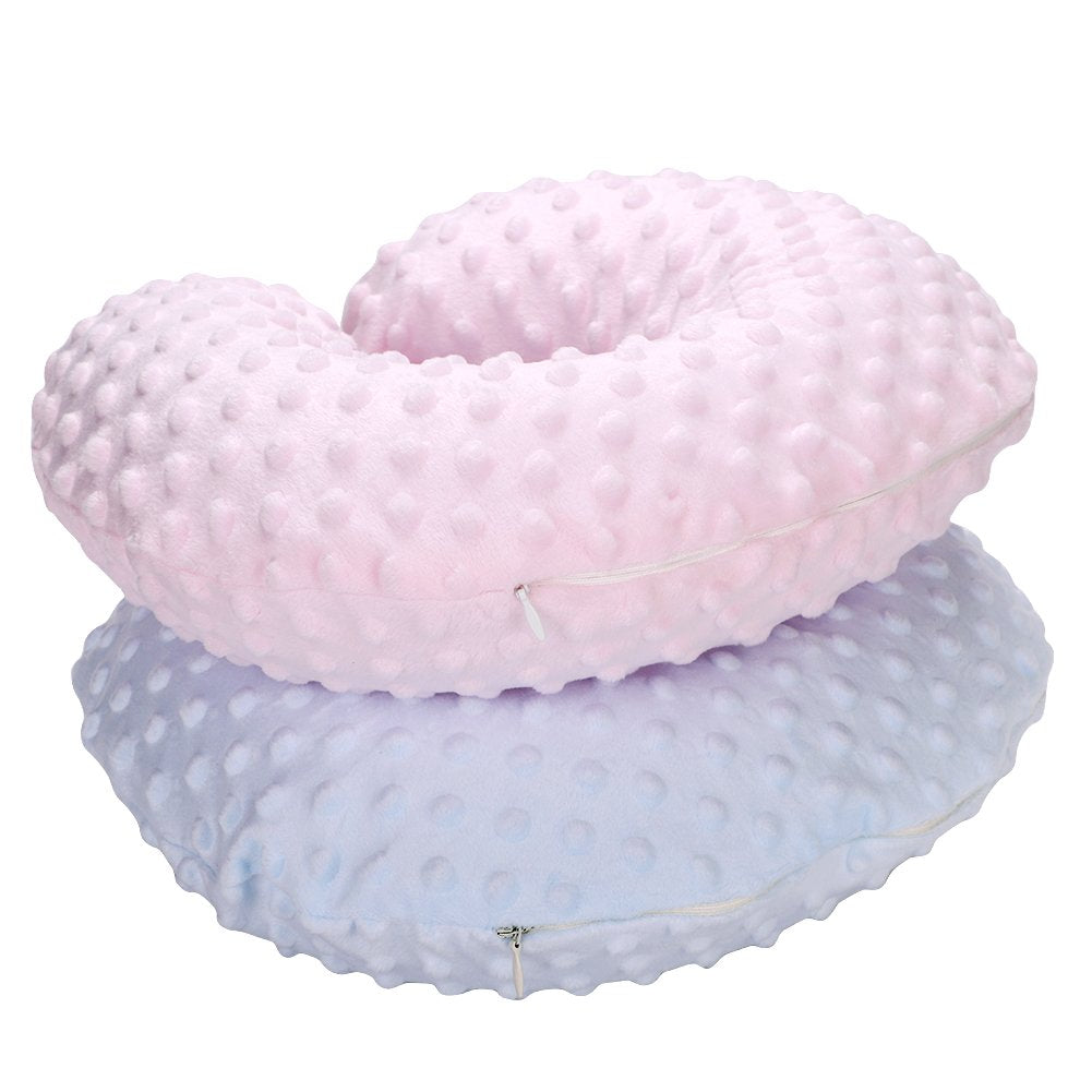 Kids travel neck pillow car-seat use pink supports comfort on road trips