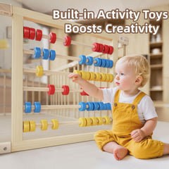 KidsBuddy abacus beads toy accessory enhances tactile visual learning for babies.