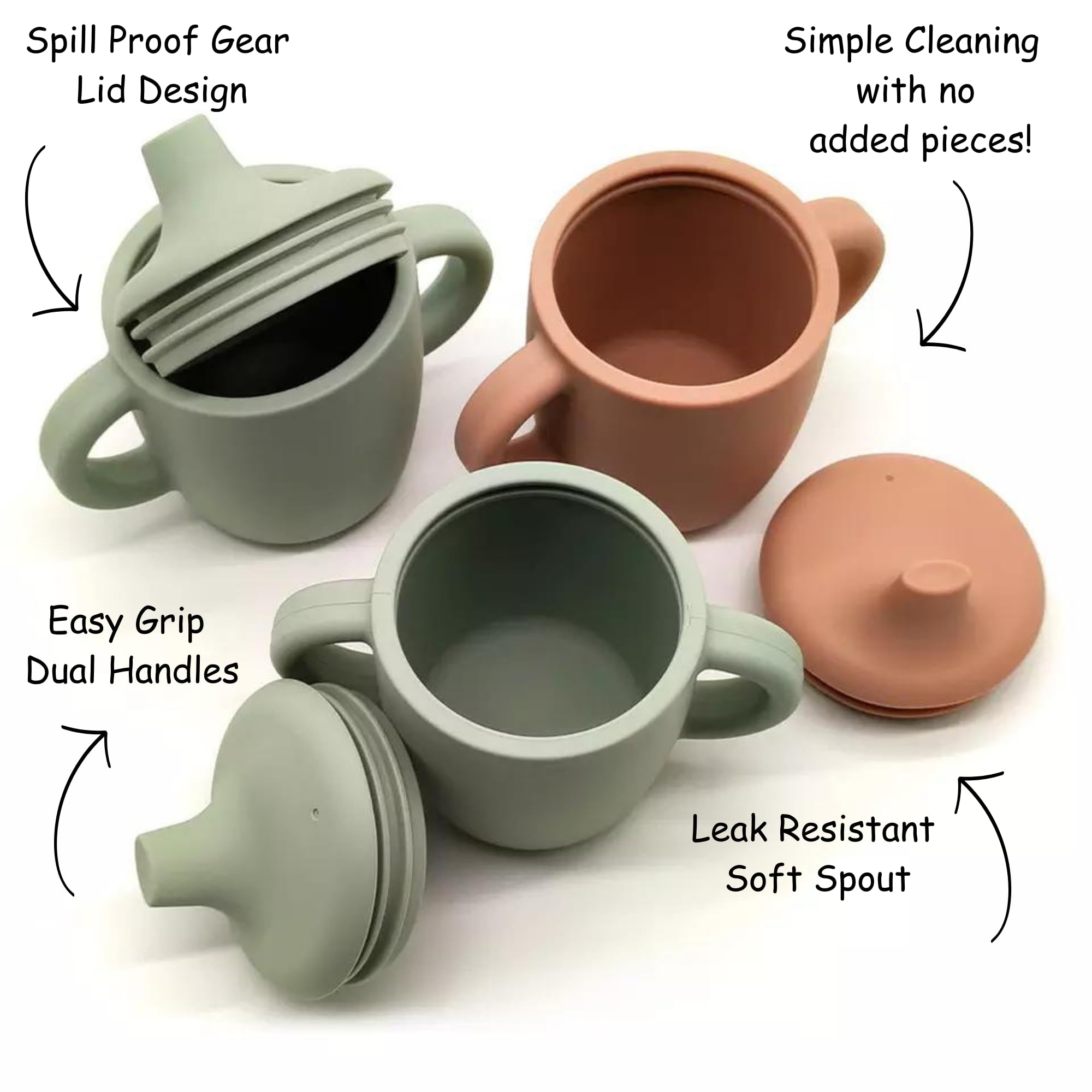 KIDSco Sippy Cup No-Spill Lid keeps drinks contained during travel