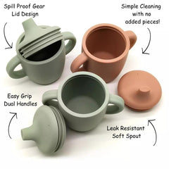 KIDSco Sippy Cup No-Spill Lid keeps drinks contained during travel