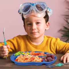 KidsFunwares Me Time Portion Divider Plate keeps foods neatly separated for picky eaters.