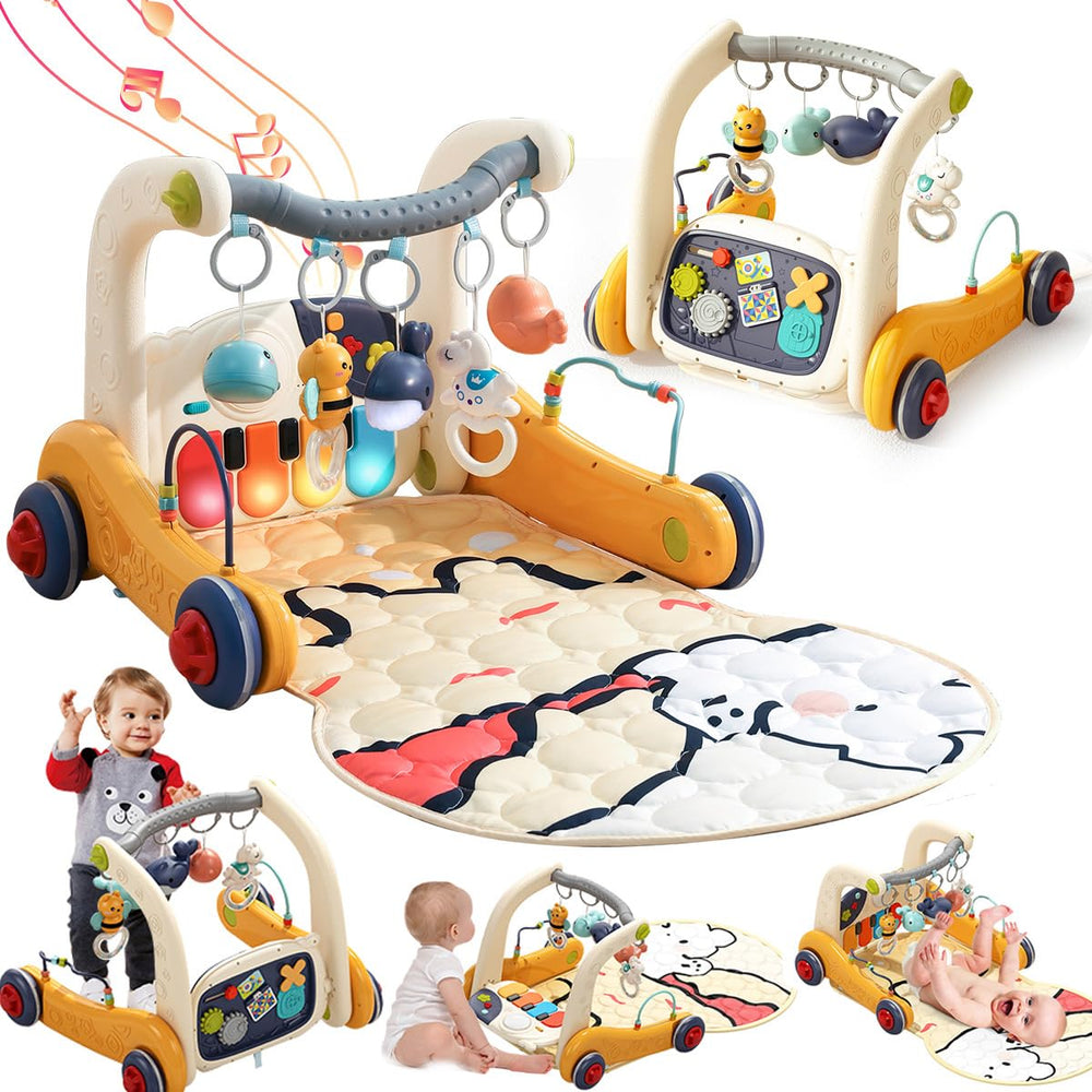 KidsMind 4in1 baby play mat kick-piano promotes early motor skills and musical curiosity.
