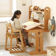 KIDUN booster seat close-up shows adjustable belts for secure chair fit.
