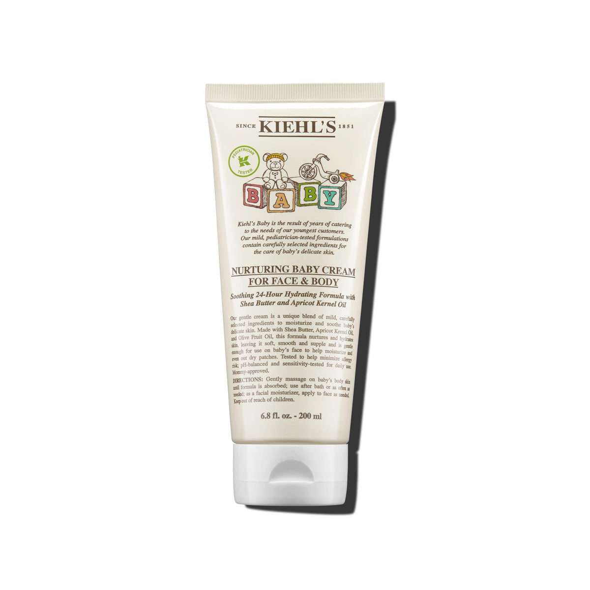 Kiehl's Baby Nurturing Cream tube provides gentle daily hydration for delicate skin