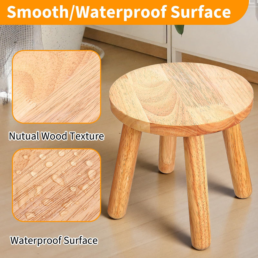 Kifmurase step stool used as a footrest in a living room setting.