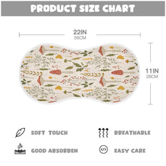 Kigai 11x22 inch burp cloth covers shoulders for better mess management.