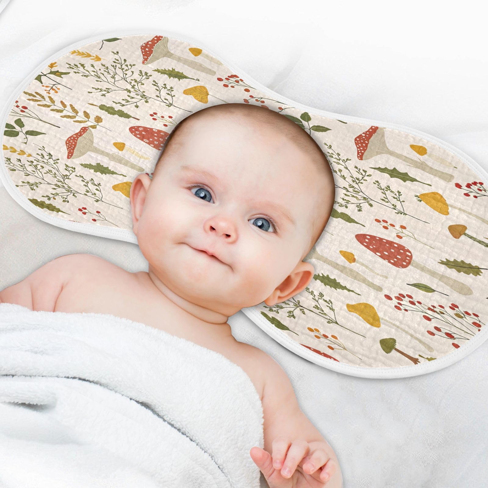 Kigai highly-absorbent and machine-washable burp cloths simplify cleanup.