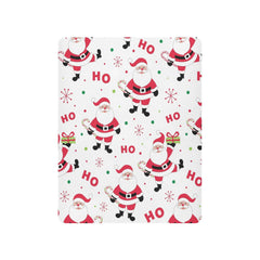 Kigai Christmas Santa crib sheet on standard crib demonstrates secure four-sided elastic