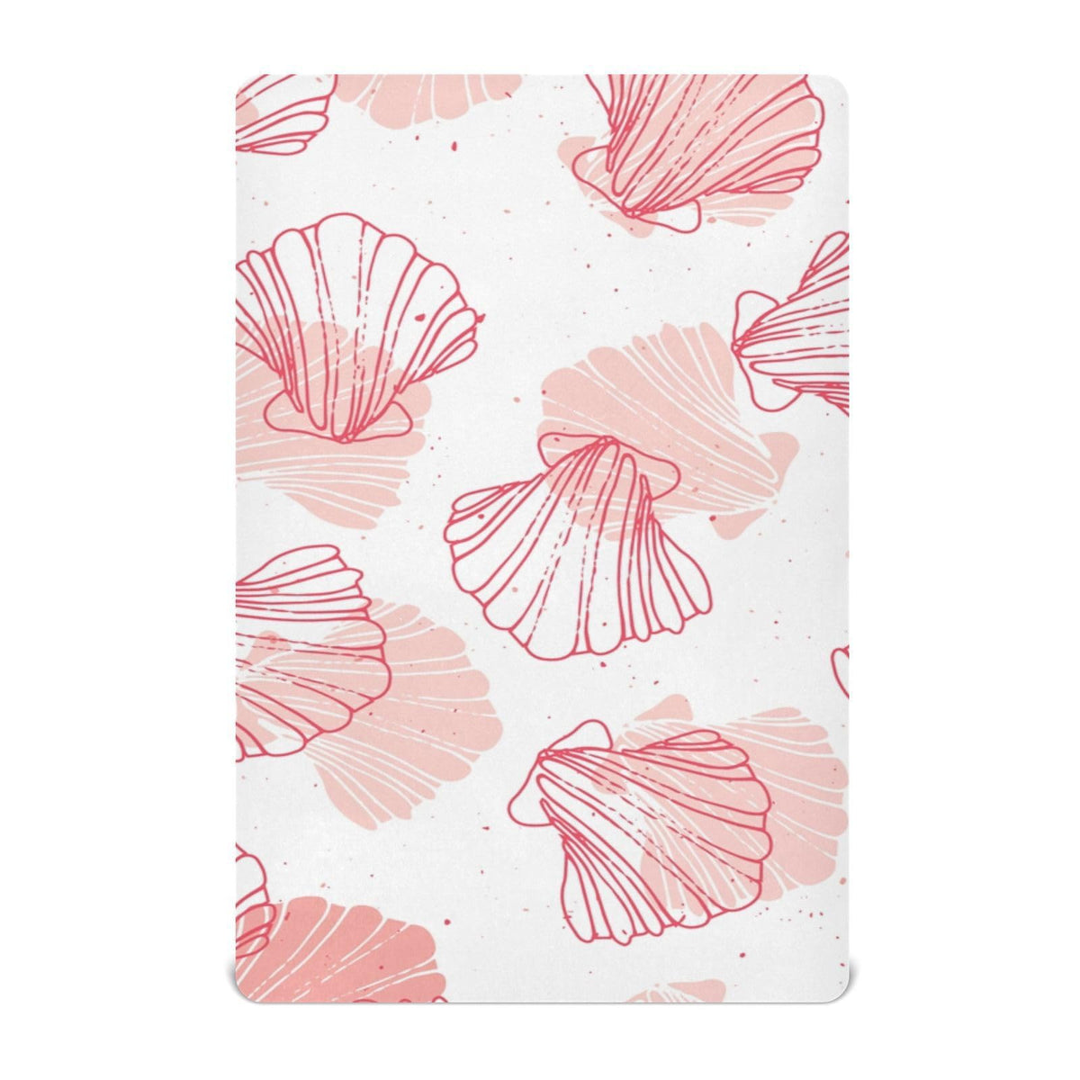 Kigai coral seashell crib sheet on mattress for snug breathable sleep
