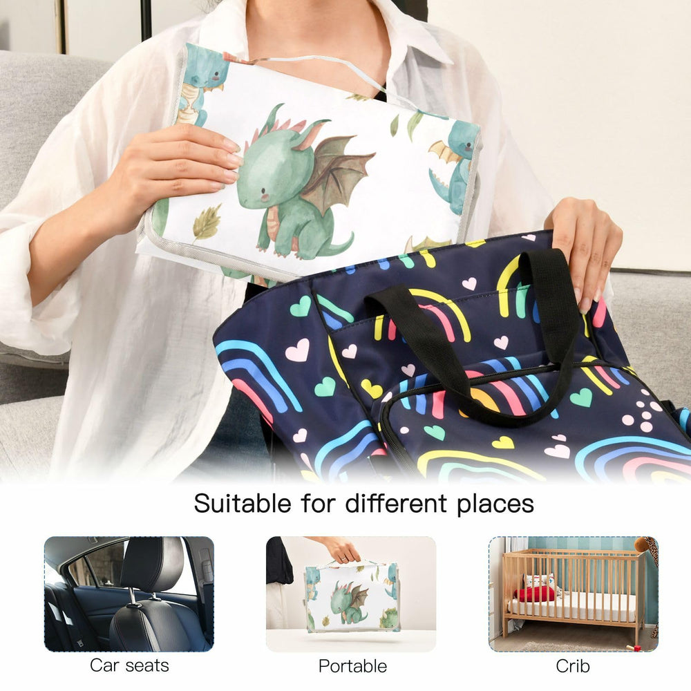 Kigai Cute Dragon changing pad made with eco-friendly PEVA and polyester