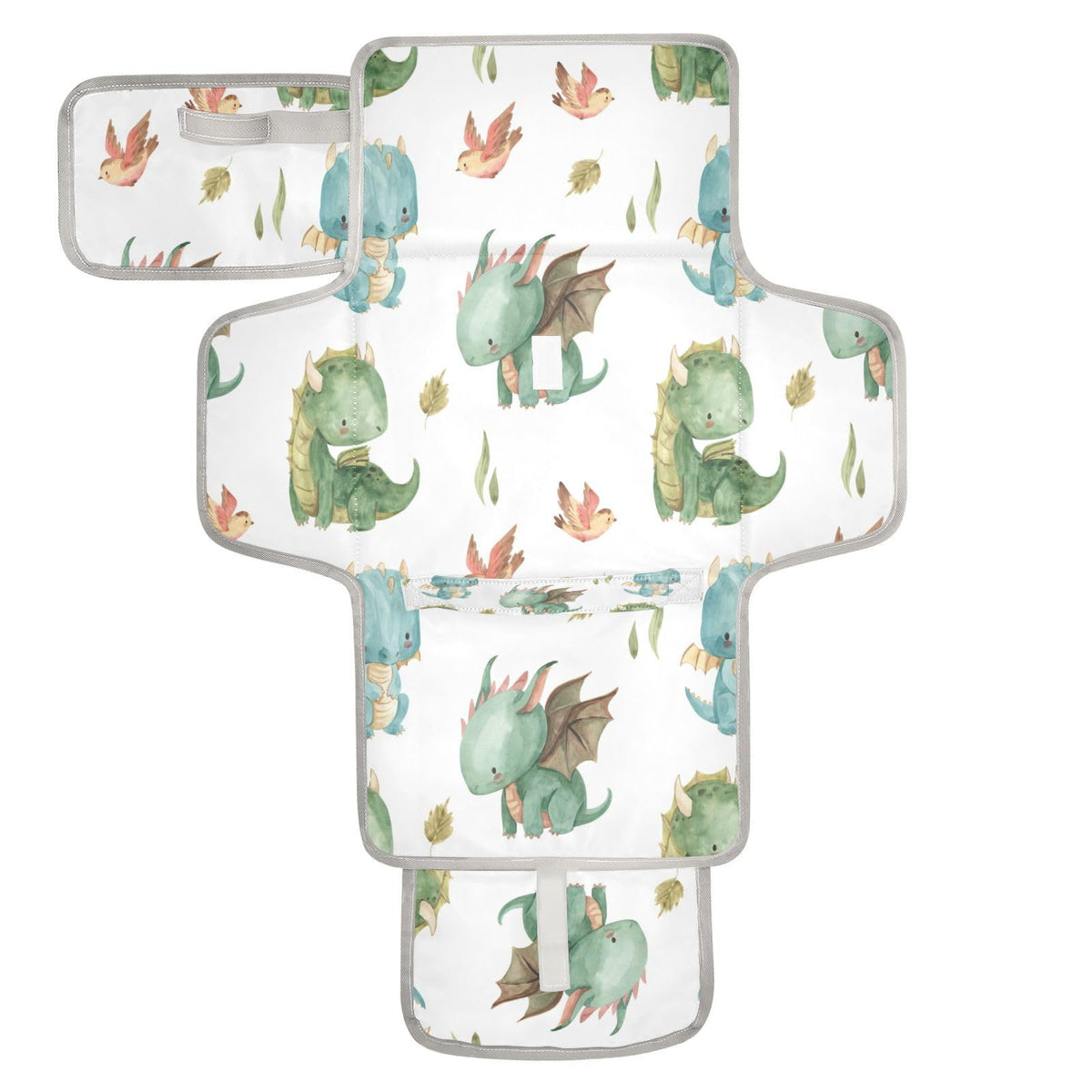 Kigai Cute Dragon changing pad folded for compact travel convenience