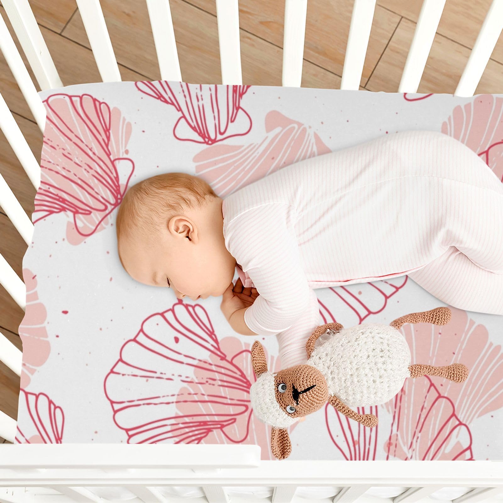 Kigai soft-touch fabric crib sheet gentle for babies