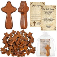 Kigley 60-set bulk wooden crosses for church gift sharing