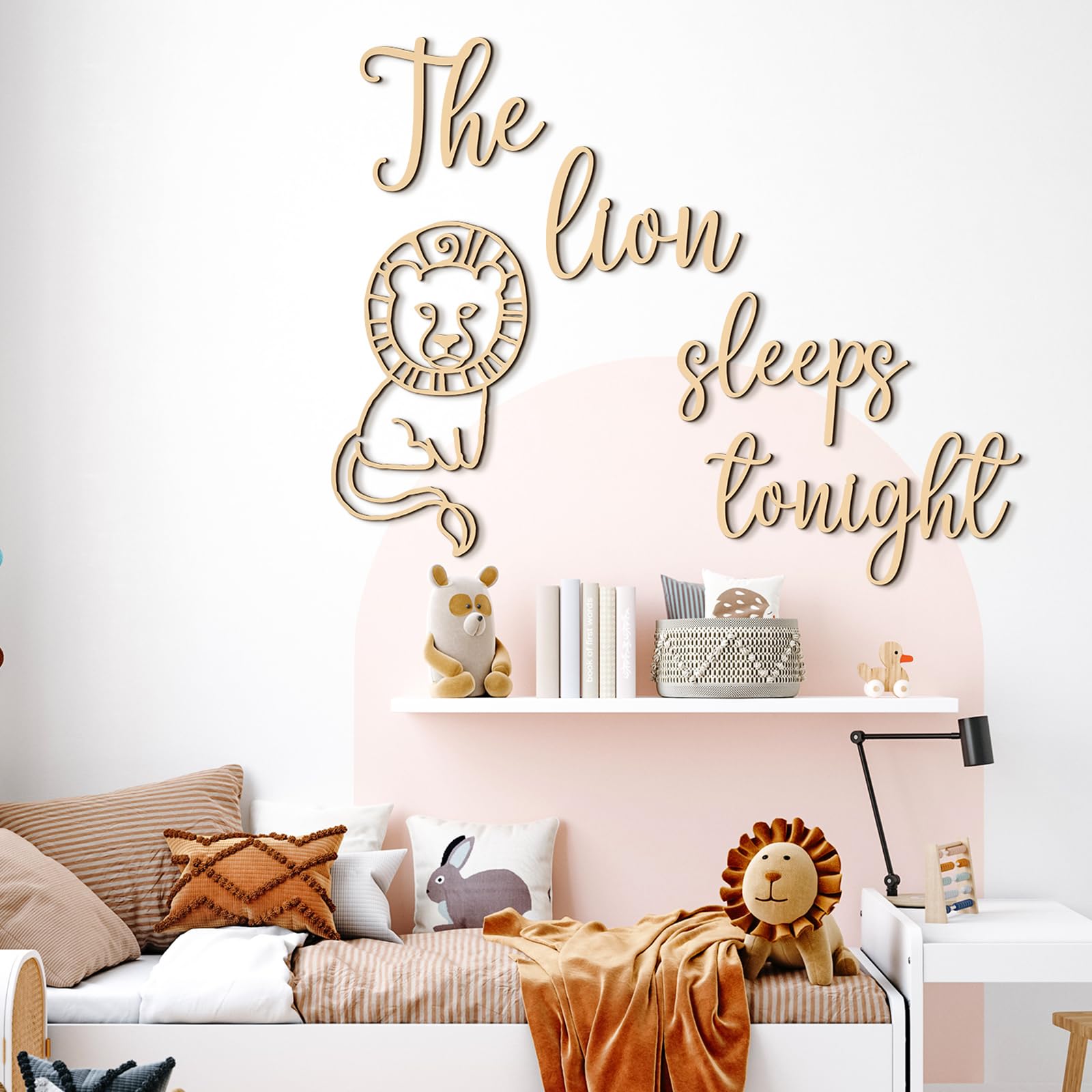 Kigley kids-room-decor-lion-wooden-sign offers lightweight, easy wall display