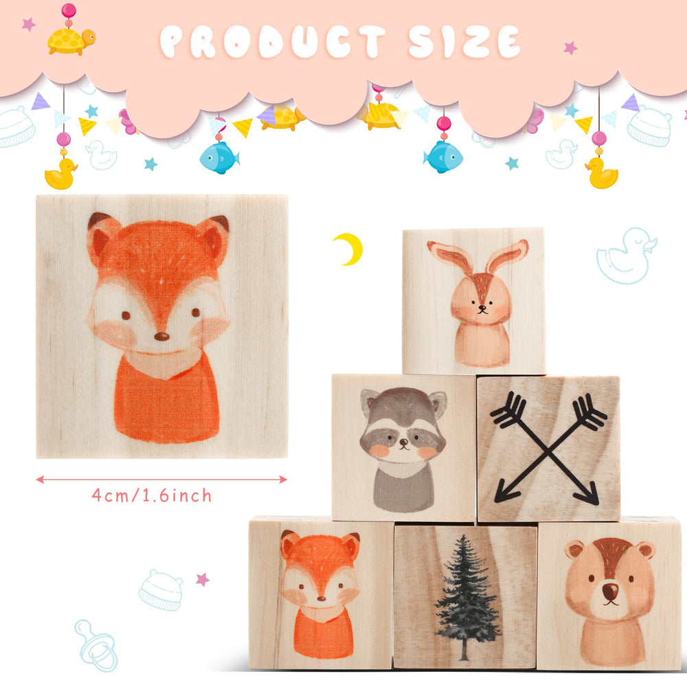 Kigley woodland animal block rabbit on wood brightens shelves with soft inviting color