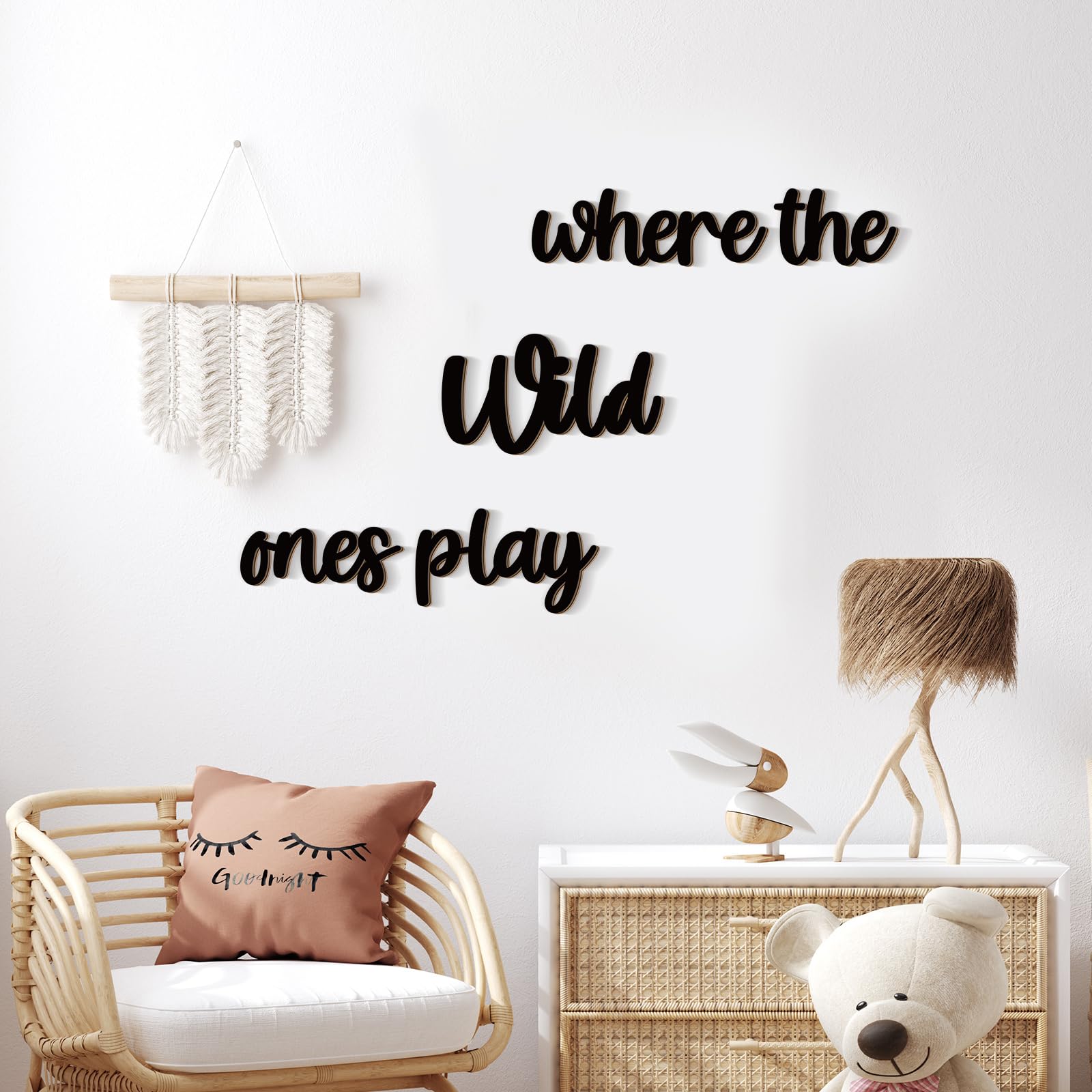 Kigley playroom-wall-decor-wood demonstrates easy room styling and quick setup.