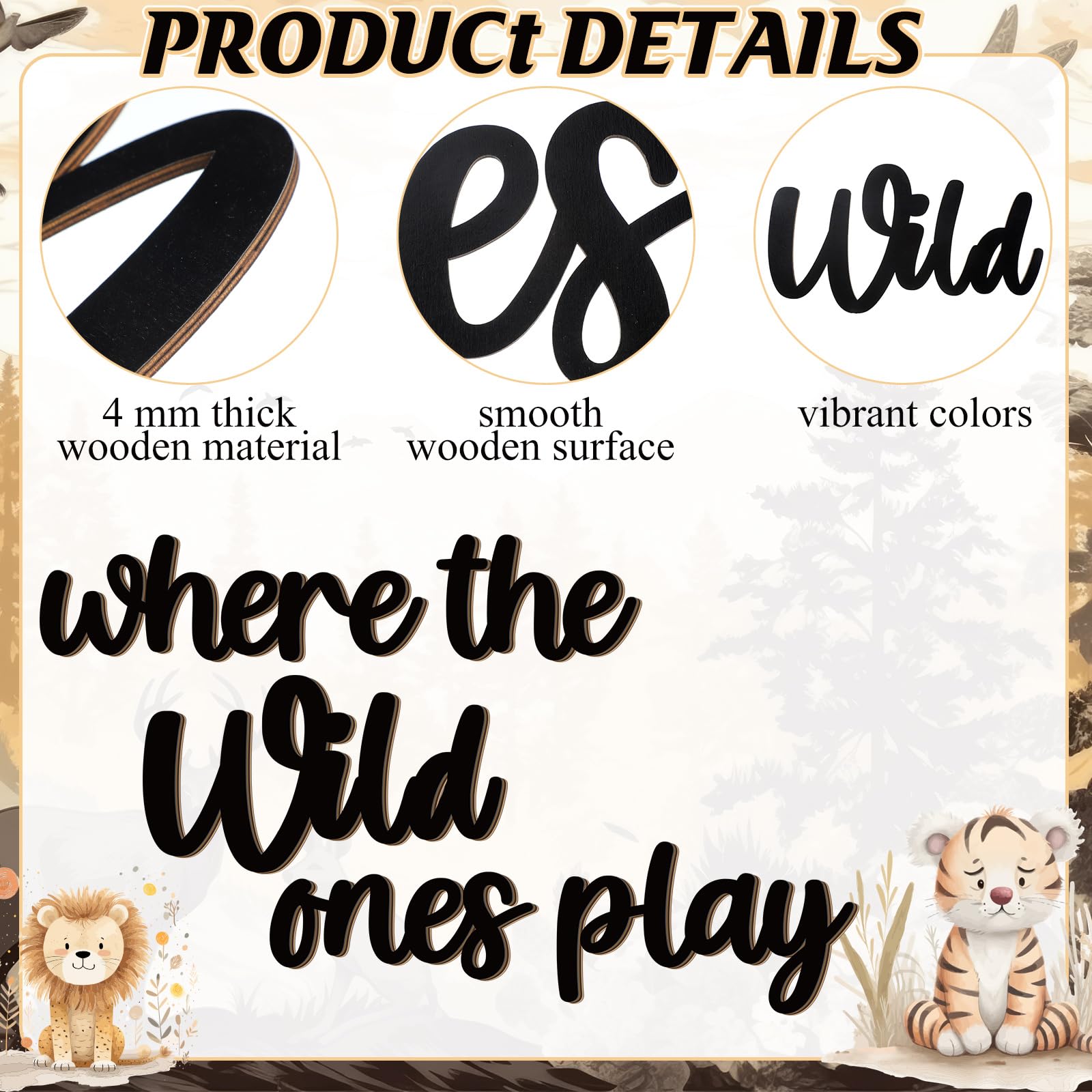 Kigley wild-ones-play-sign-wooden displays 3D lettering to energize play areas.