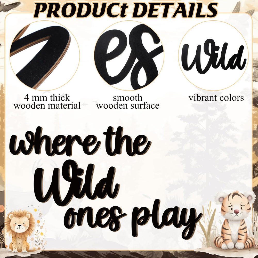 Kigley wild-ones-play-sign-wooden displays 3D lettering to energize play areas.