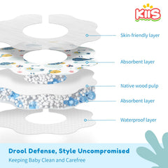 KIIS Ocean bib features adjustable tabs for a comfortable, secure fit.