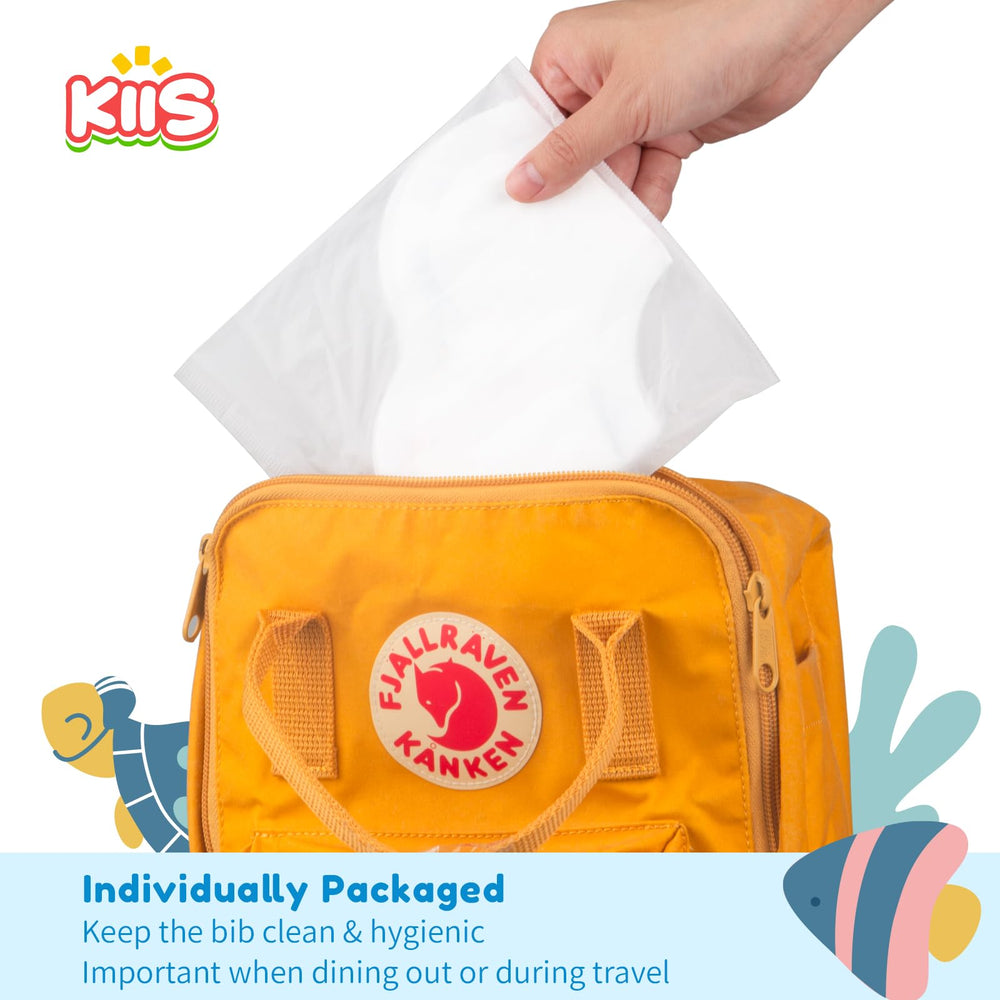 KIIS Ocean bib helps minimize dampness on clothing during feeding.