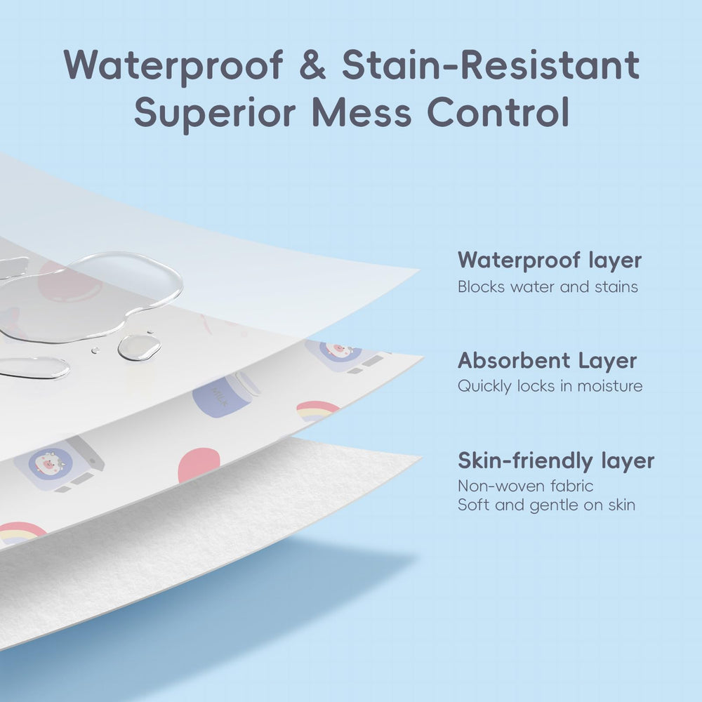 KIIS disposable bibs individually wrapped for on-the-go cleanliness