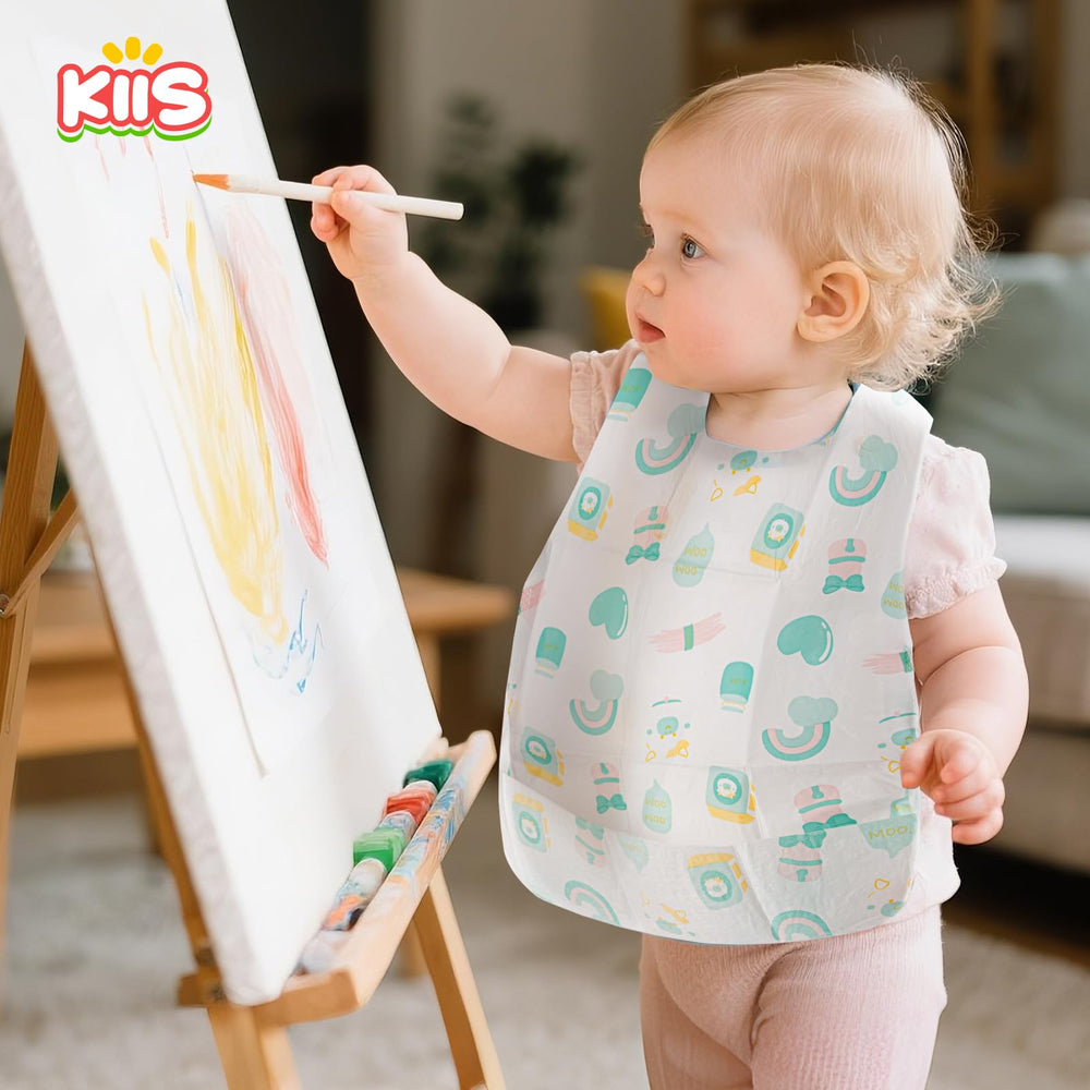 KIIS individually wrapped bib ensures cleanliness and convenience in restaurants and daycare