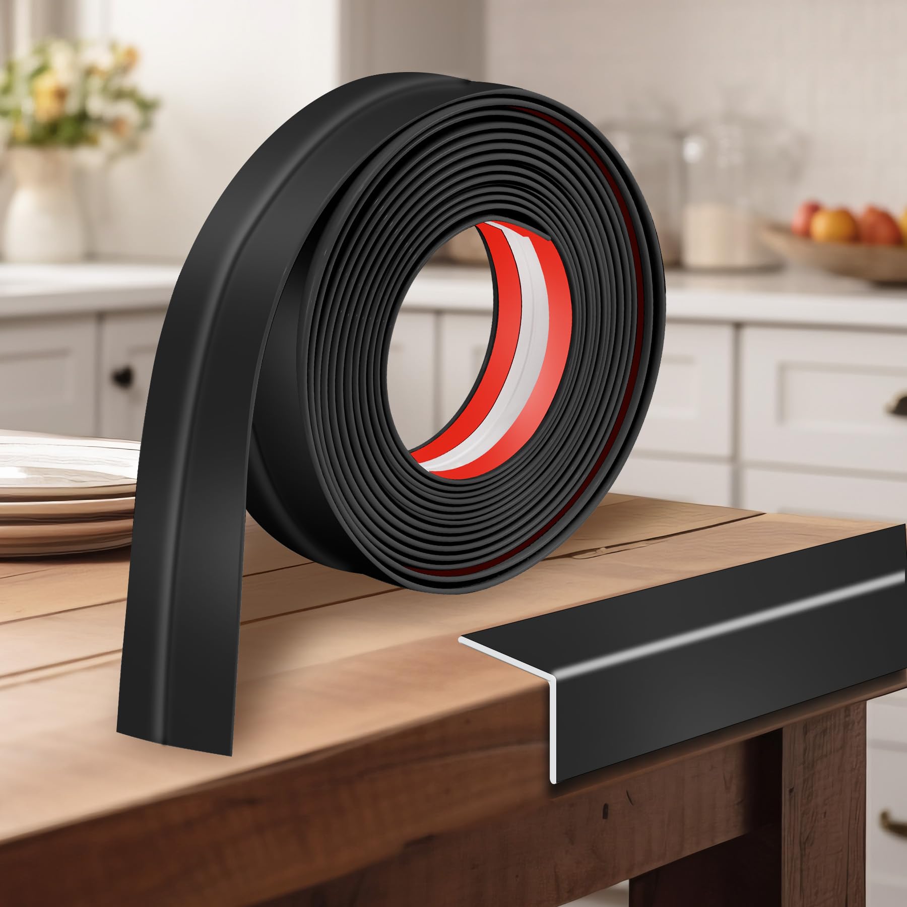 Kikerike corner protector black angled view showing durable edge protection