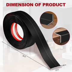Kikerike corner protector peel-and-stick application demonstrates tool-free installation