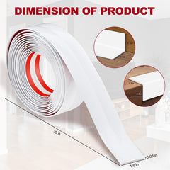 Kikerike wall corner edge on wall highlights durable PVC protection against impacts.
