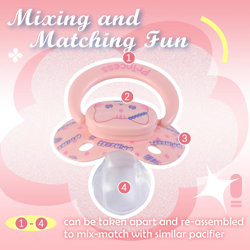 Kiligspace pacifier with DIY decorating option for mix-and-match styling.