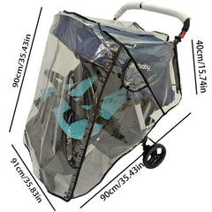 KIMILEAY stroller rain cover with double zippers enabling quick access.