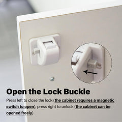 Kimitimi invisible-design cabinet locks blend with interiors while protecting curious little hands.