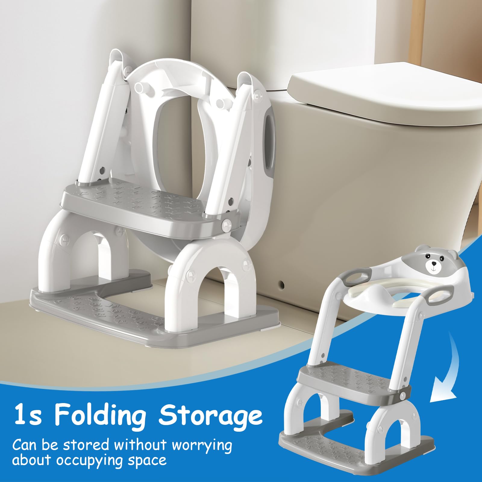 kimitimi potty-handle-bear-head adds safe, friendly grip for little movers.