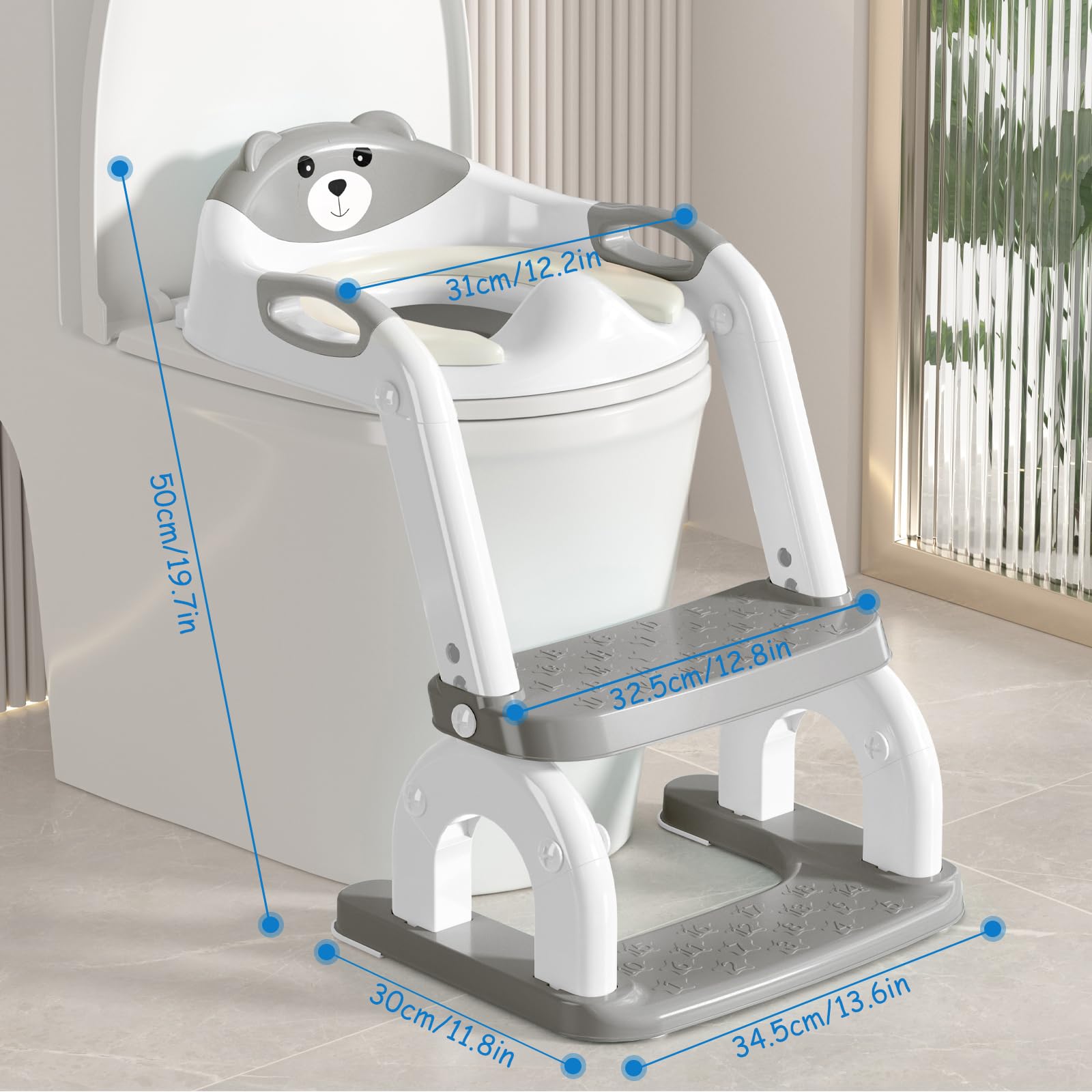 kimitimi potty-stool-multi-use doubles as a sink step for quick routines.