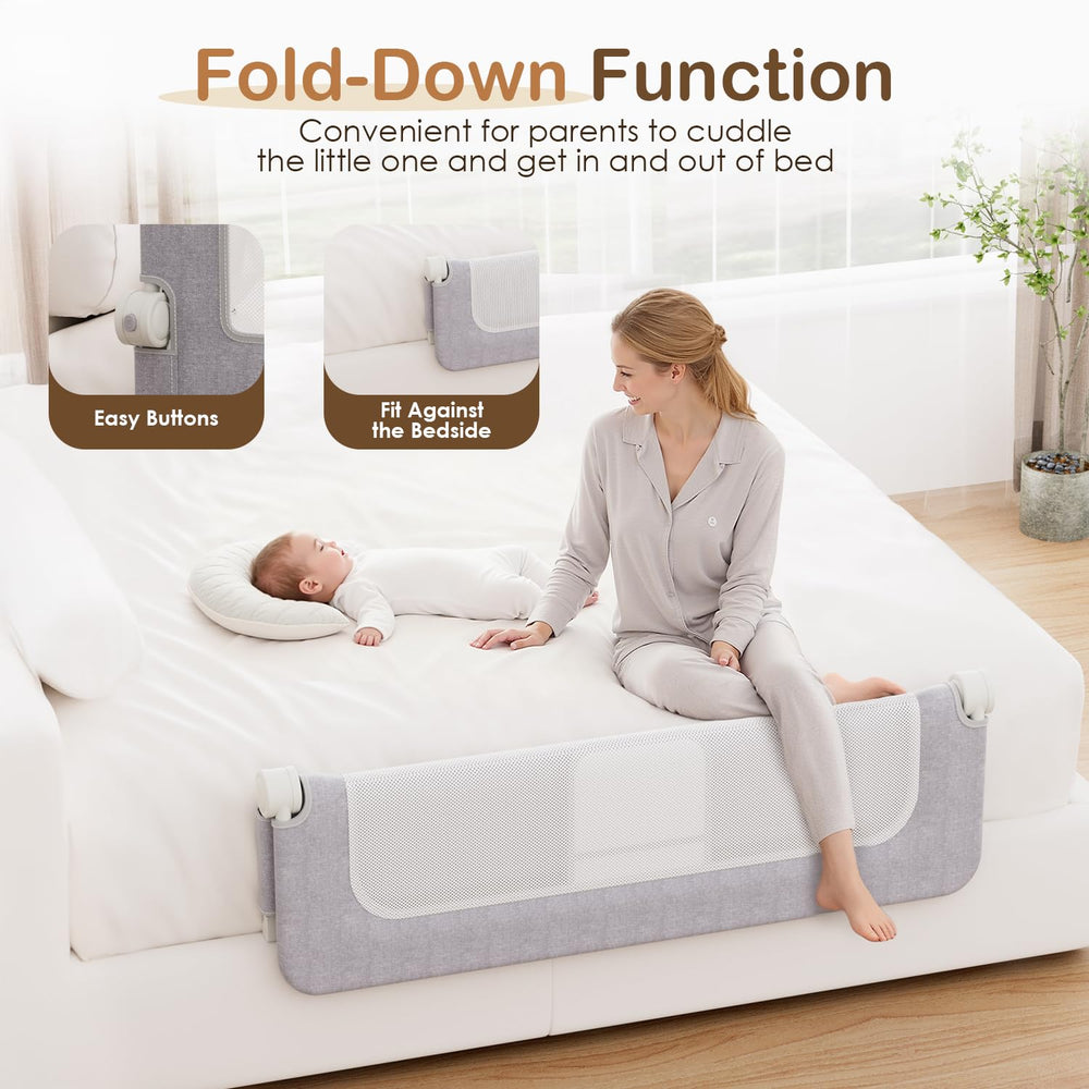 Kincongi bed rail breathable mesh panel improves airflow and comfort.