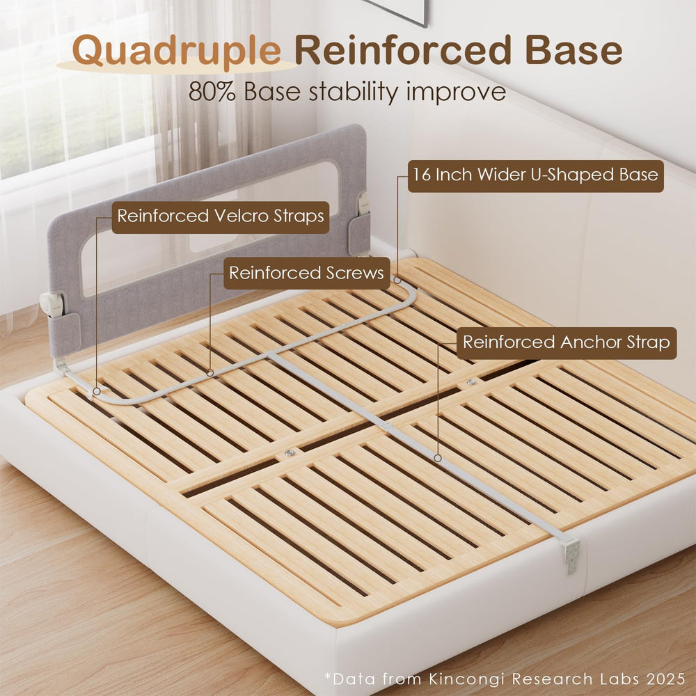 Kincongi bed rail swing-down action demonstrates easy access.