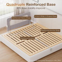 Kincongi bed rail swing-down action shown, enabling easy bed access.