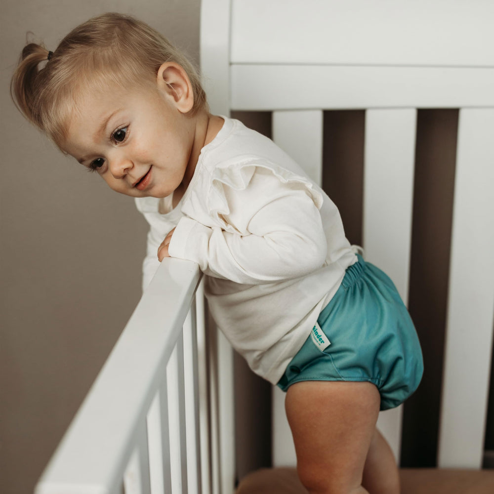 Kinder athletic-wicking-jersey lining highlights breathable comfort for active families.