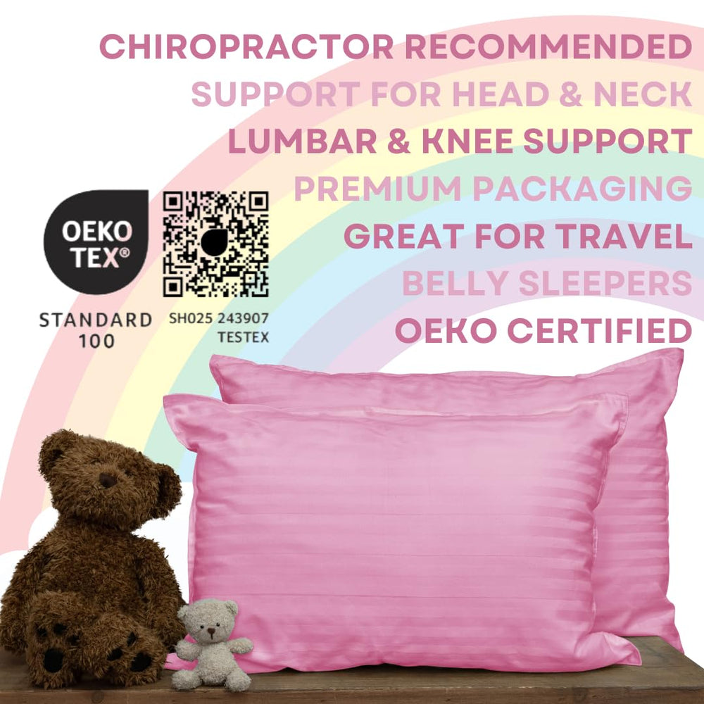 Kinder Fluff adult-friendly travel pillow use demonstrates versatile support.