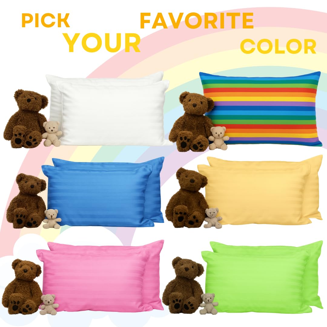 Kinder Fluff machine-washable pillow ready for easy care after play