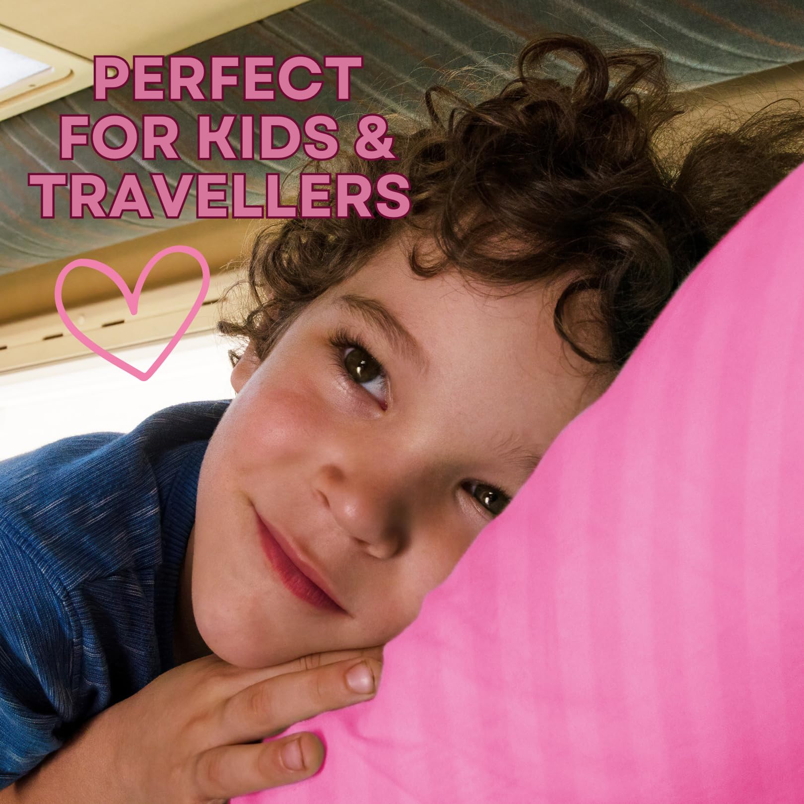 kinder Fluff mini toddler pillow down-alternative fill for gentle support