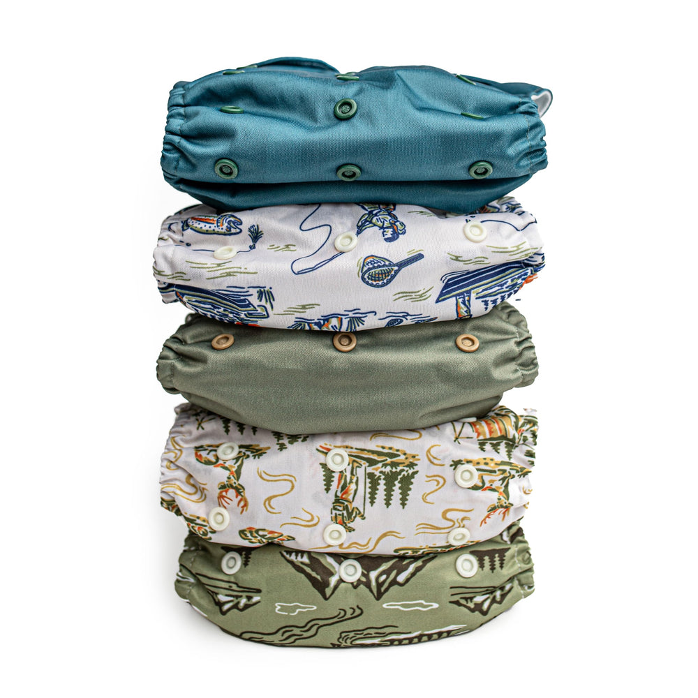 Kinder tummy panel waterproof area prevents leaks during tummy sleep.