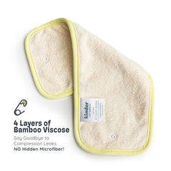 Kinder tummy panel waterproof area guards front leaks for tummy sleepers.