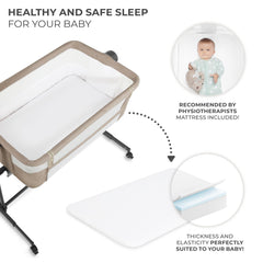 Kinderkraft Neste UP2 includes mattress and sheet in beige