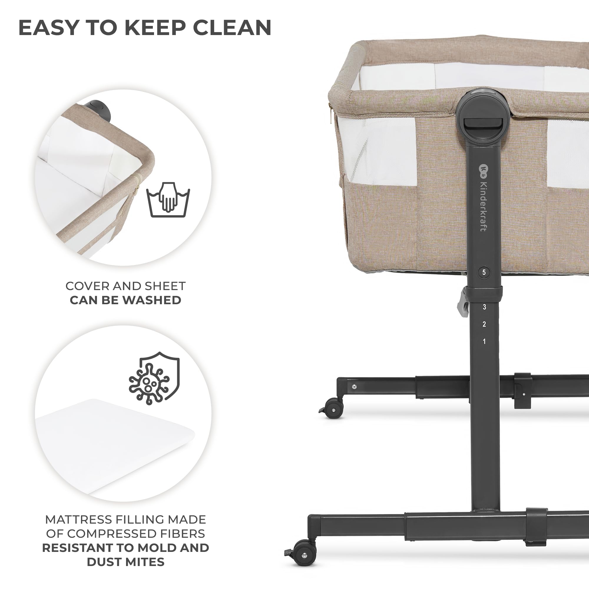 Kinderkraft Neste UP2 five-level height adjustment feature