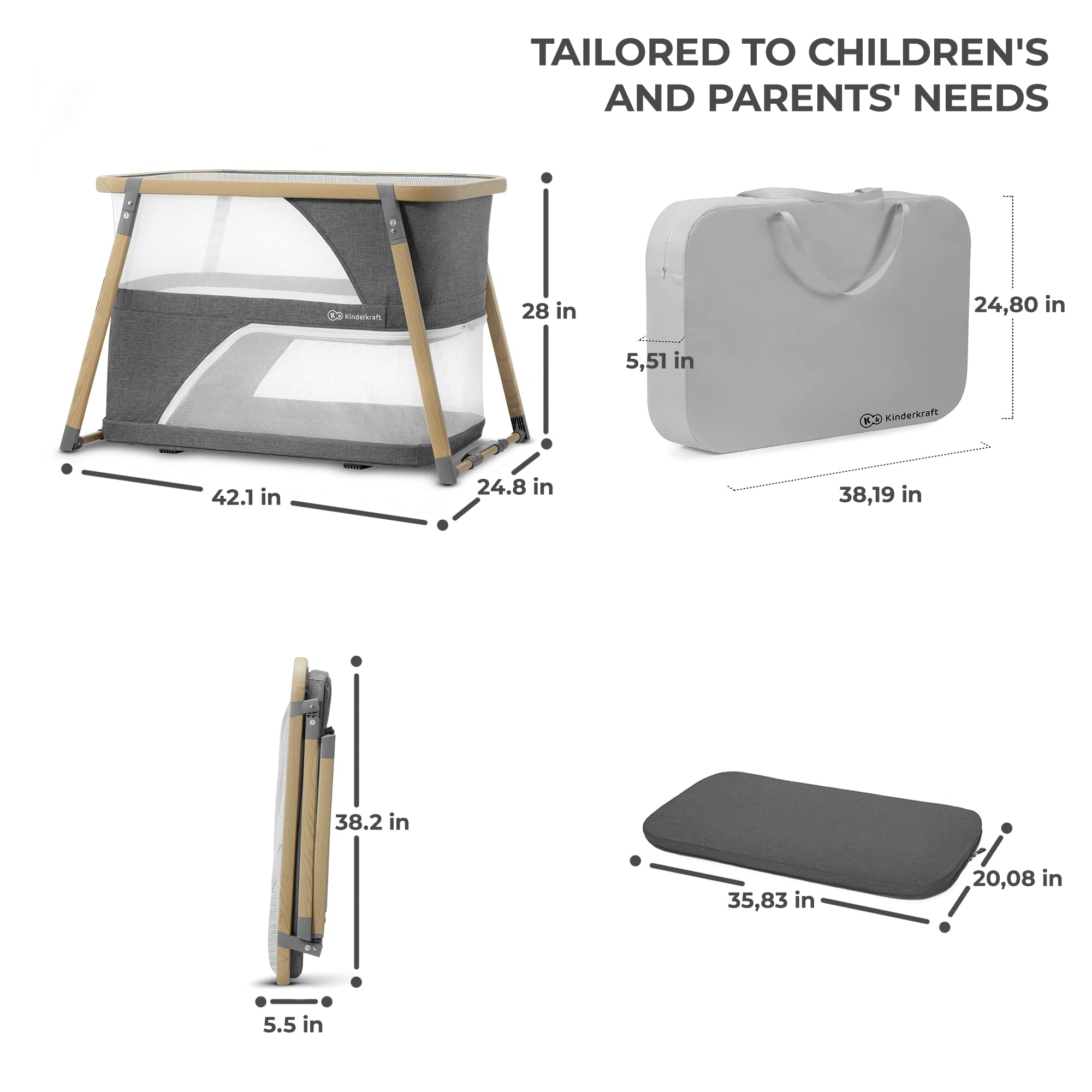 Kinderkraft Sofi fabric is machine washable for easy cleaning.