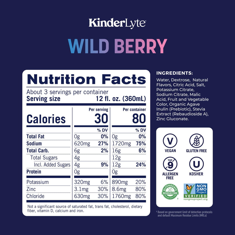 Close-up of pouring KinderLyte Advanced Hydration for family use