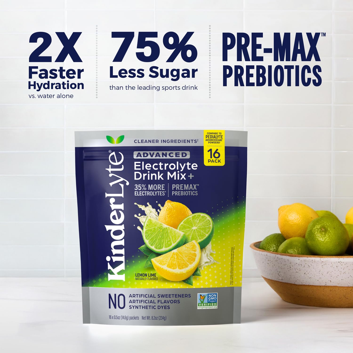 KinderLyte travel-friendly hydration packets for school, sports, and trips.